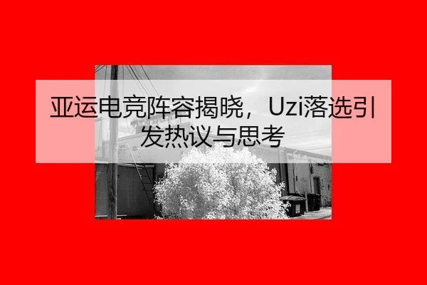 亚运电竞阵容揭晓，Uzi落选引发热议与思考